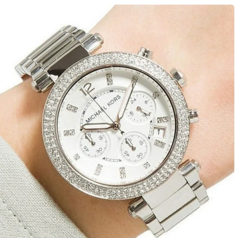 Michael Kors Women's Chronograph Parker Stainless Steel Bracelet Watch MK5353